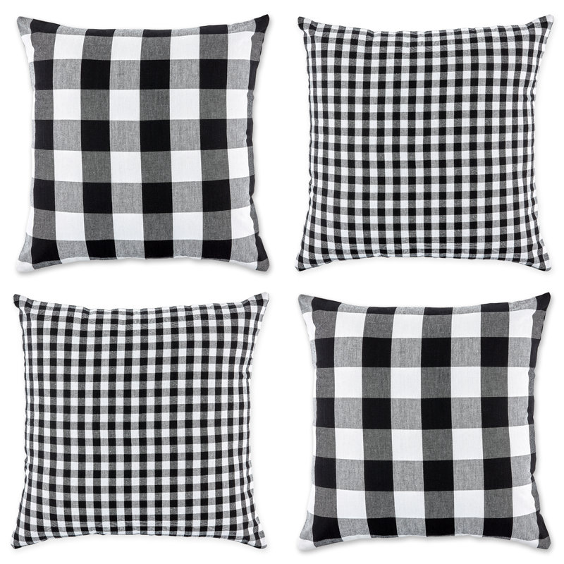 August Grove® Vanhoy Cotton 4 Piece Throw Pillow Cover Set & Reviews